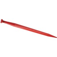 Kverneland Loader tine, straight, round section 55x1140mm, pointed tip with M33x2mm nut, red, KK241127