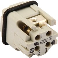 Harting Insert A, Male 3P Screw 09200032611