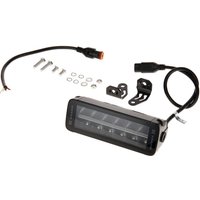 Kramp Work light bar LED, 60W, 5040lm, rectangular, 12/24V, white/orange, 204x70x67mm Deutsch plug, Combo, straight, 12LED's, E-BOOST LA10811