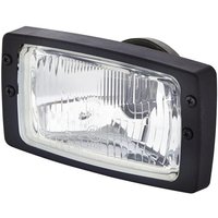 Hella Headlight Halogen, rectangular, 12V, transparent, bolt on, 182x94x102mm AMP plug, 1AB006213001