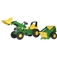Rolly Toys Pedal tractor with front-loader and trailer, John Deere, from age 3, rollyJunior by 1993811496