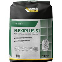 Everbuild 711 TileSet Flexiplus Tile Adhesive White 20 kg 695062
