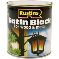 Rustins Satin Black Quick Drying Paint 2.5 L SATB2500