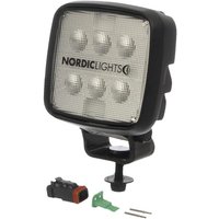 Nordic Lights Work light LED, 16W, 1600lm, square, 12/24V, white, bolt on, Deutsch 2-pin, Wide flood, 6 LED's, Scorpius GO 410 by 988201B