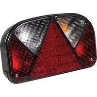 Aspöck Rear light RH rectangular, 12V, red/transparent, bolt on, 240x52mm, Multipoint II by 247200017