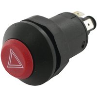 Pneutron Push switch, Hazard lights, round, red 11105020PN