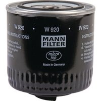 MANN-FILTER Lubricant oil change filter W920
