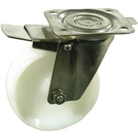 Ro-Carr Caster wheel swivel, polyamide wheel: diameter 125x40mm, with brake, stainless steel plate fitting: 105x85mm Load: 150kg, WH600N125