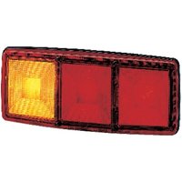 Hella Rear light LH rectangular, 12V, red/orange, bolt on, 344x147mm, 2SD003167011