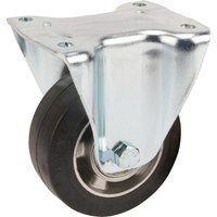 Tente Caster wheel rigid, rubber wheel: diameter 125x50mm, plate fitting: 137x115mm Load: 300kg, 4688IEP125P63