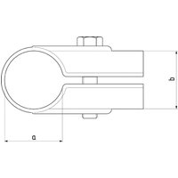 Farma T-clamp 2 1/2" x 1 1/2" open 803020212112FA