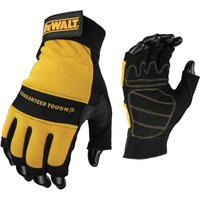 DEWALT Fingerless Synthetic Padded Leather Palm Gloves, Large DPG23L EU