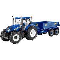 Britains New Holland T6+NC tilt trailer B43268