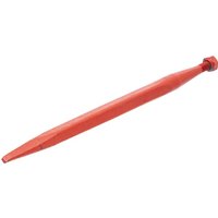 Kverneland Loader tine, straight, square section 36x600mm, pointed tip with M20x1.5mm nut, red, KK221150