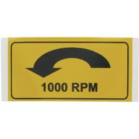 Brady Sticker warning sign PTO shaft 1,000: 1,000 RPM left 75x38mm WB000023
