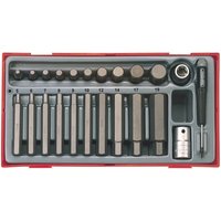 Teng Tools Metric Hex Bit Socket Set, 23 Piece, 1/2in Drive TTHEX23