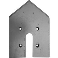 gopart Cultivator point 350x240x12mm, hardened, flat, 4 hole, suitable for Lemken 3374351GP