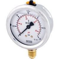 WIKA Glycerine pressure gauge 63 mm 3 bar, bottom mount B711W063003D