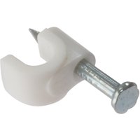 Forgefix Cable Clip Round White 5-6Mm Box 100