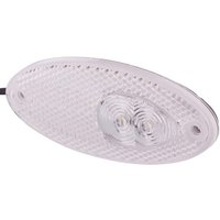 Hella Marker light LED, 0.60W, oval, 24V, transparent, bolt on, 2 LED's, 2PG964295111