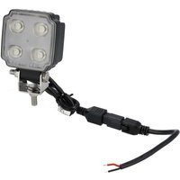Kramp Work light LED, 20W, 3000lm, square, white, 75x47x107.5mm,Deutsch 2-pin, flood, LA10905