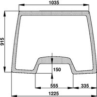 Kramp Front window upper fixed D7120