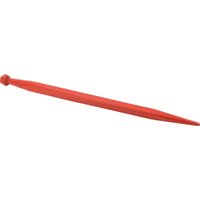 Kverneland Loader tine, straight, square section 45x820mm, pointed tip with M30x2mm nut, red, KK241160A