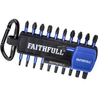 Faithfull Carabiner Impact Bit Set 22 Piece FAISBSET22IC