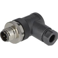 Tyco Plug 4 P. Male M12 Code-B, 90 degrees M1204MA90B