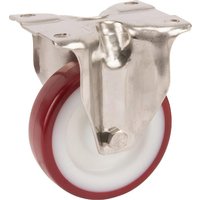Tente Caster wheel rigid, polyurethane wheel: diameter 100x32mm, stainless steel plate fitting: 100x85mm Load: 150kg, 8478UAD100P62