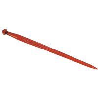 Battista Porteri Loader tine, straight, double T section 42x810mm, pointed tip with M28x1.5mm nut, black, FT16