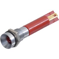 APEM Warning light LED, 12V, red, bolt on, diameter 9.5mm, Q8R1GXXR12E