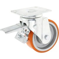 Ro-Carr Caster wheel swivel, polyurethane wheel: diameter 150x50mm, with brake, plate fitting: 140x110mm Load: 600kg, WH700P15050