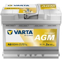 VARTA Battery 12V 60Ah 680A A8 VARTA Dynamic AGM 560901068