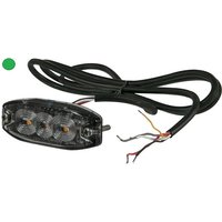 Kramp Flashing warning light LED, rectangular, 10/30V, green, 82x30x9mm, 3 LED's, LA20073G