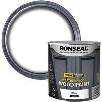 Ronseal 10 Year Weatherproof Wood Paint White Satin 2.5 L 38795