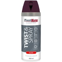 PlastiKote Premium Gloss Spray Paint, Purple Violet, 400ml