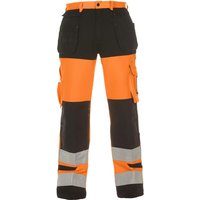 Hydrowear Trousers 41-45", Hi-Vis, orange/black, Trendy High Visible Line 044474OB60