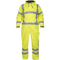 Hydrowear Rain coverall waterproof, size 2XL, Hi-Vis, yellow, Simply No Sweat, by 072380FY2XL