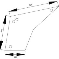 Kramp Door glass lower 1332486C1N