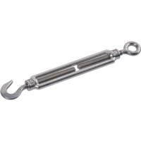 Kramp Turnbuckle hook/round 6mm S.S. 148006HGRVS