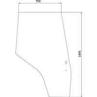 Kramp Door glass right 3805642M1N