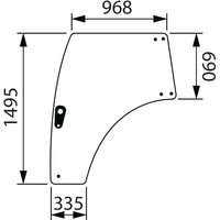 Kramp Door glass left 4218159M3N