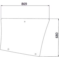 Kramp Rear window side glass 7700054132N