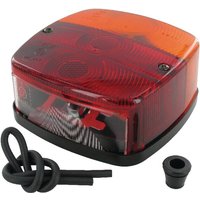 Geka Rear light square, 12V, red/amber, bolt on, Flat plug, BBSK1235