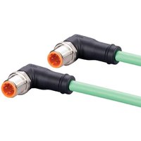 IFM Heavy Duty Cable 4P+S; L=0,5m; 2xM12-D EVC918
