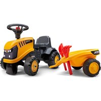 Falk Baby JCB ride-on tractor with trailer, rake and shovel F215C