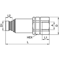 Parker Coupling 1/2 male, Tema FEC5028FB