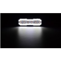 Kramp Flashing warning light / front position light LED, rectangular, 12/24V, orange/white, 129x41x14mm, 12/42 LED's, LA20165