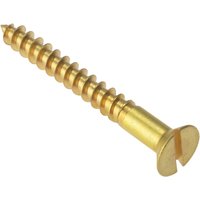 ForgeFix Wood Screw Slotted CSK Solid Brass 2 x 10 CSK210BR